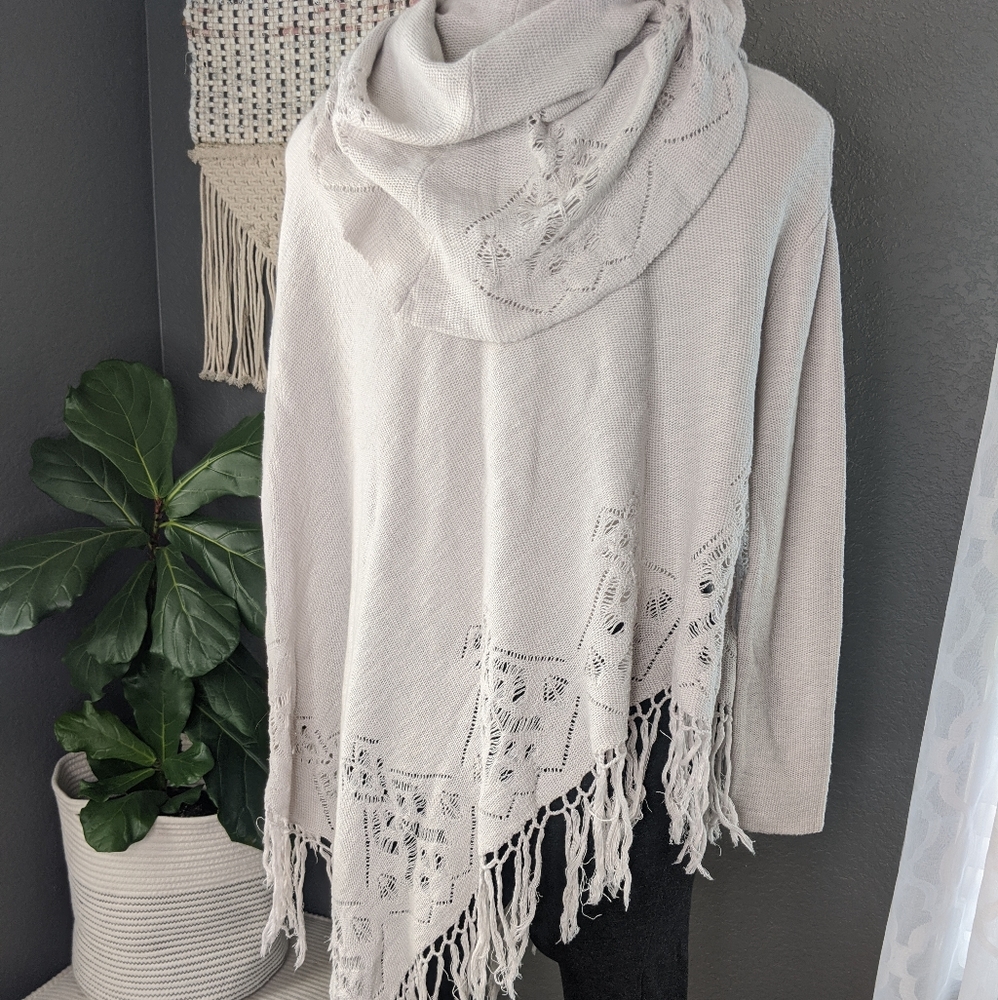 Free People Temptress Cowl Neck Sweater Poncho - Picture 7 of 13